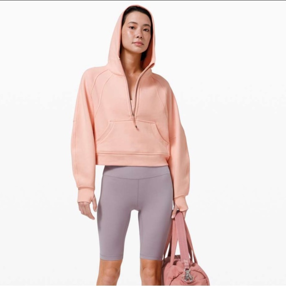 Lululemon Scuba Oversized 1/2 Zip Hoodie in Pink Mist